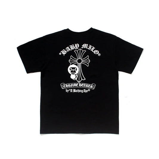 Black Chrome Hearts Bape Tee