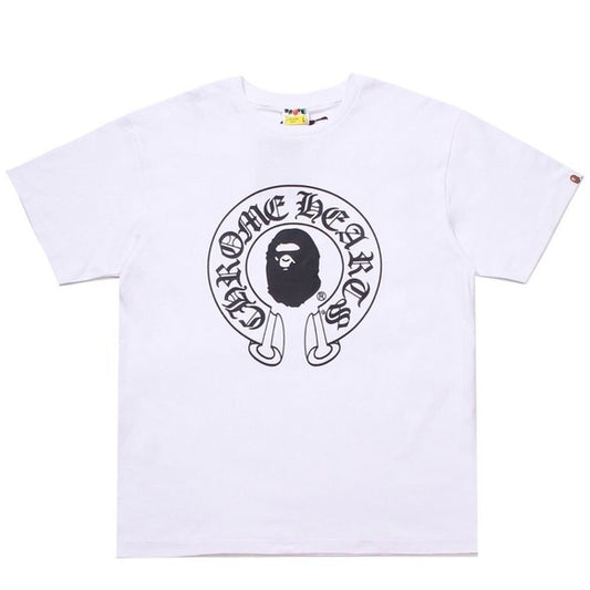 White Chrome Hearts Bape Tee